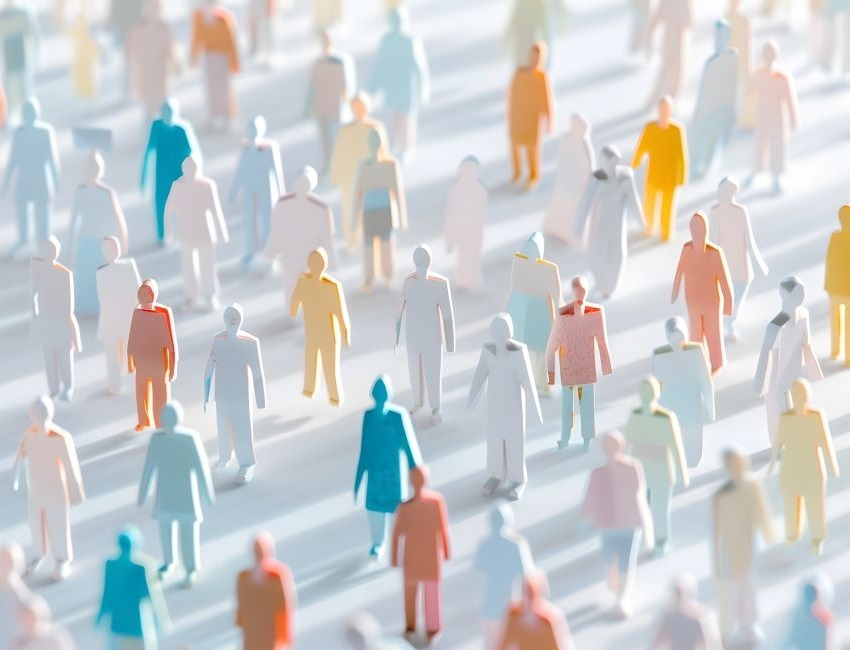 illustration of people in a crowd